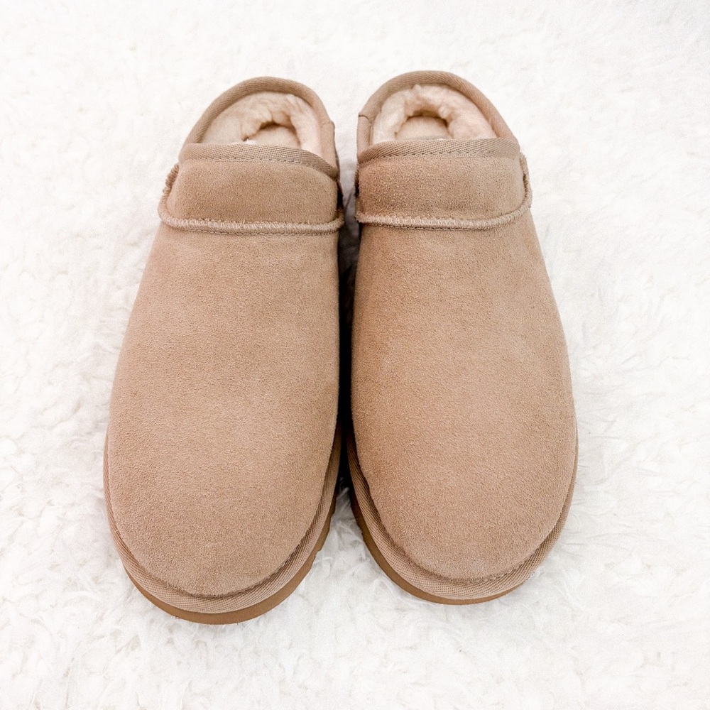 new UGG classic micro slipper sand beige
